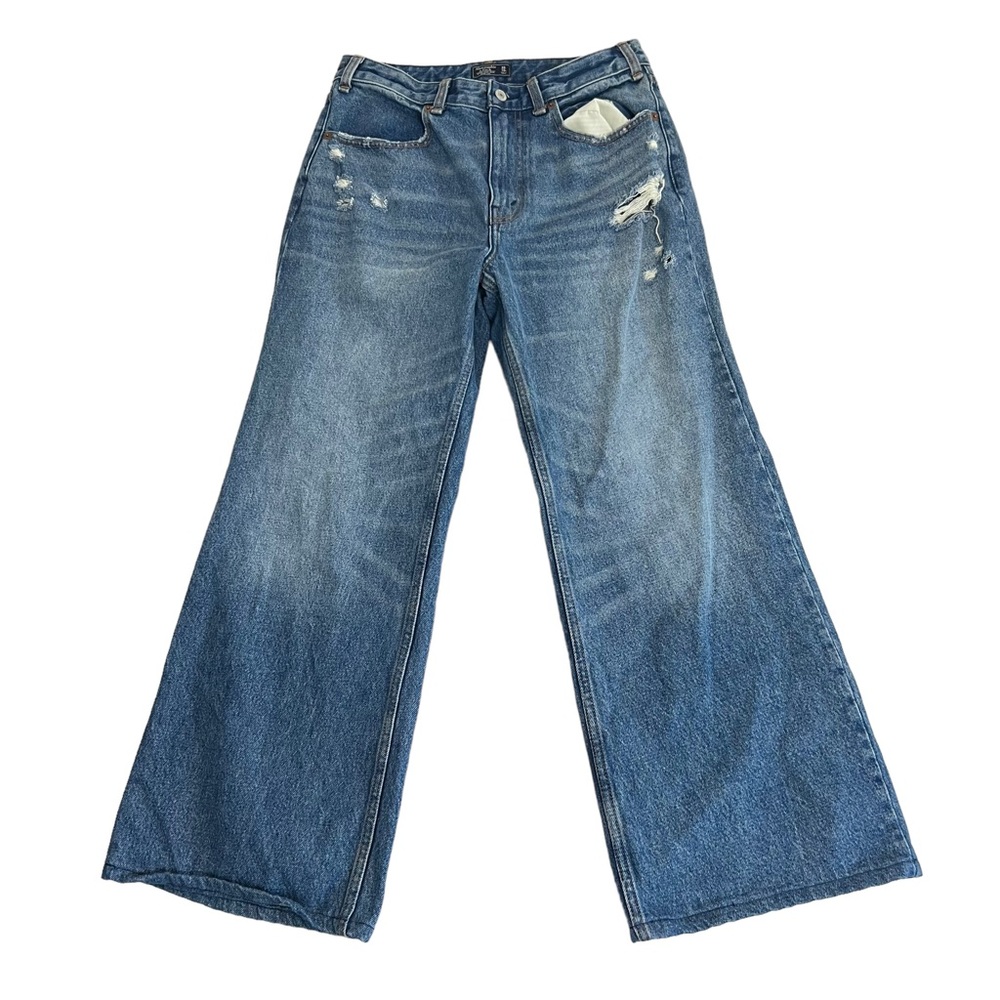 Abercrombie & Fitch Jeans Annie High Rise Wide Leg Womens Size 30 Modified